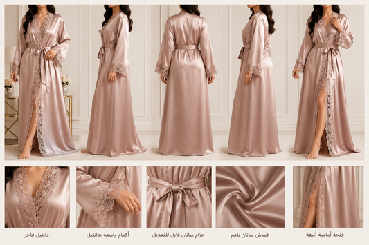 ارواب نوم حريرية ناعمة نسائيه