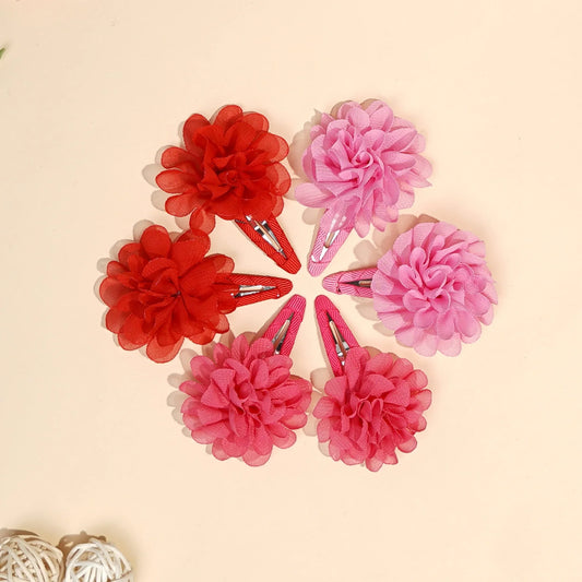 Floral Hair Clips for Girls