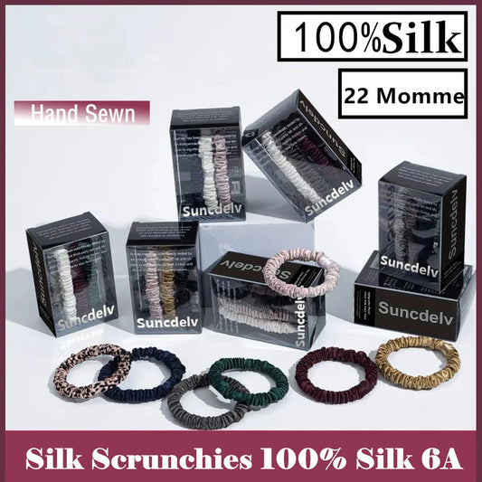 ربطة شعر من الحرير المطاطي للنساء