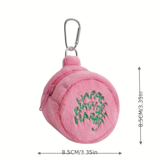 Kawaii Pink Plush Mini Coin Purse